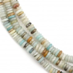 Multicolored Amazonite rondelle - Heishi - 2x6mm x 38cm