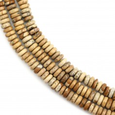 Jaspe paesaggio rondella - Heishi - 2x6mm x 39cm