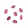 Turmalina rosa engastada, tamanho oval 3x4mm x 1 peça