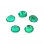 Smeraldo incastonato, taglio ovale 4x5mmx 1pz