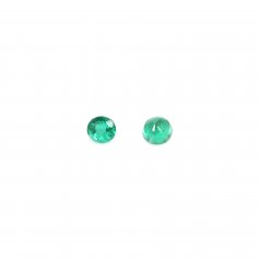 Esmeralda engastada, talla brillante 2-3mm x 1 ud.