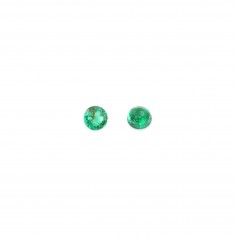 Emeraude à sertir, taille rond brillant 1.5-2mm x 1pc