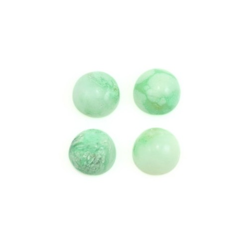 Chrysoprase cabochon, round shape, 8mm x 2pcs
