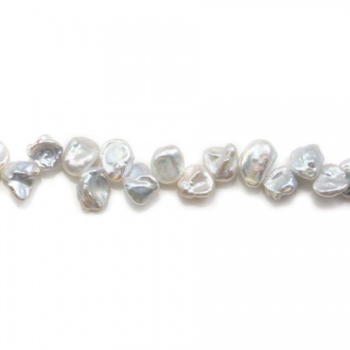 White freshwater cultured pearl keshi x 40cm