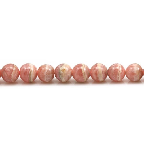Rhodochrosit rund 10-11mm x 40cm