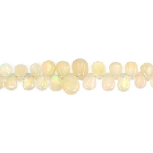 Ethiopian opal flat drop size gradient x 43cm (pcs)
