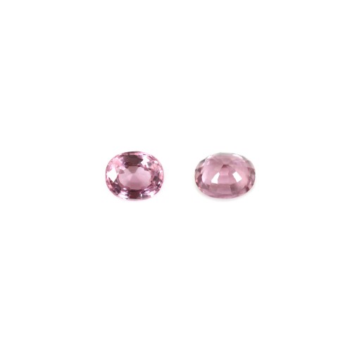 Espinel rosa engastado, tamanho oval 5x6mm x 1 peça