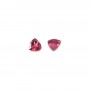 Turmalina rosa engastada, talla trillón 4mm x 1 ud.