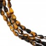 Tiger eye drop faceted bead 6x9mm x 39cm