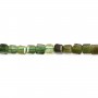 Grüner Turmalin in facettierter Würfelform 2mm x 40cm.