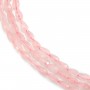 Cuarzo rosa gota facetado 6x9mm x 39cm