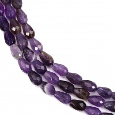 Amethyst Tropfen facettiert 6x9mm x 40cm