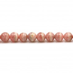 Rodocrosite rosa, a forma di cuore, 6mm x 39cm
