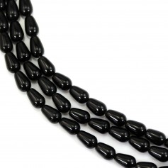 Obsidian drop 6x9mm x 39cm