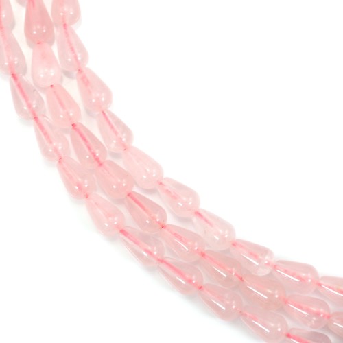 Quarzo rosa goccia 6x9mm x 40cm