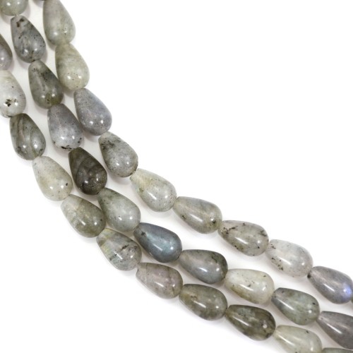 Labradorite drop 6x9mm x 40cm