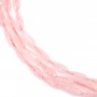 Quartzo rosa gota facetado 6x16mm x 40cm