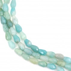 Amazonite goccia sfaccettata 6x9mm x 39cm