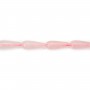 Quartzo rosa gota 6x16mm x 39cm