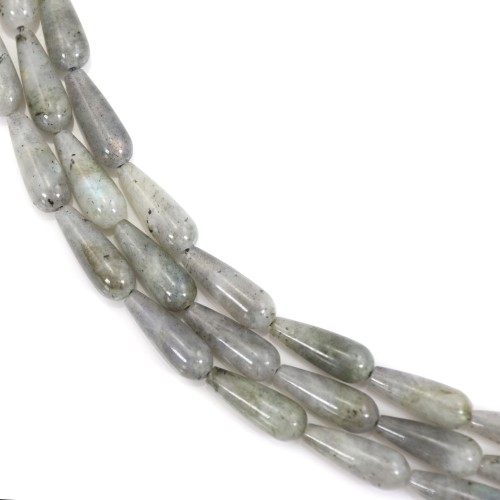 Labradorite goutte 6x16mm x 39cm