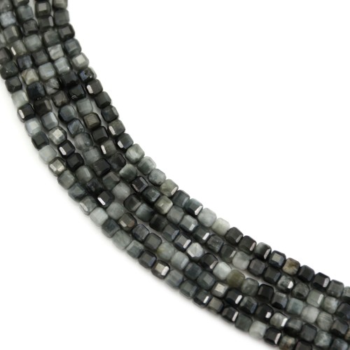 Faceted Eagle Eye bead 2.5mm x 39cm