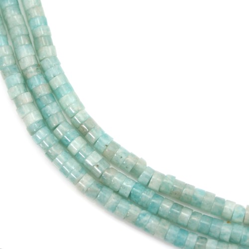 Amazonit aus Peru, Rondelle Heishi 2x4mm x 38cm