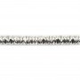 Silver hematite wavy rondelle 2x6mm x 40cm