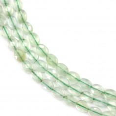 Prehnit oval facettiert 6x8mm x 39cm