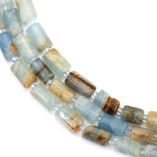 Calcita azul barroca 7x11mm x 39cm (28uds)