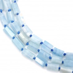 Aquamarin Barock 7x11mm x 40cm