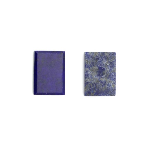 Cabochon Lapis Lazuli flat rectangle 10x14mm x 1pc