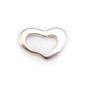 Colgante corazón hueco 5x7mm - Plata 925 x 1ud