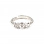 Anello regolabile farfalla per semi percée - zircone cubico & Argento 925 rodio x 1pc