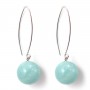 925 silver earring amazonite 12mm x 2pcs