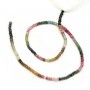 Tourmaline multicolore dégradé rondelle facetté 1x3-2x3.5mm x 41cm