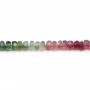 Turmalina multicolor degradado, rondelle facetado 1x3-2x3.5mm x 41cm