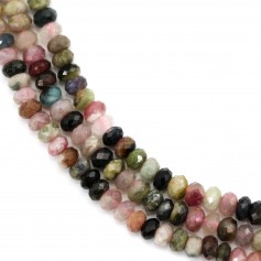 Tourmaline Rondelle Facette 4x5.5mm x 40cm