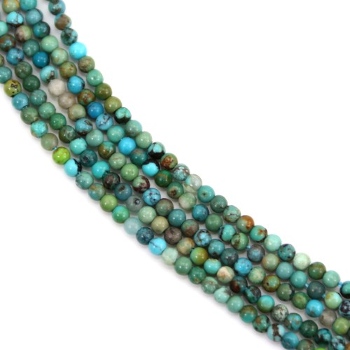 Natural Turquoise, round shape, 2mm x 50cm