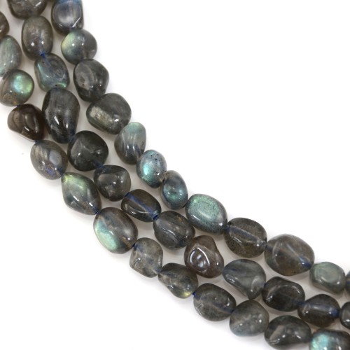 Nugget barocco di labradorite 7-9mm x 40cm