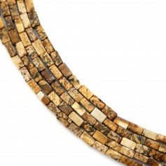 Jaspis Landschaft Rechteck 2x4mm x 38cm