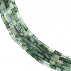 Ágata musgo retangular 2x4mm x 39cm