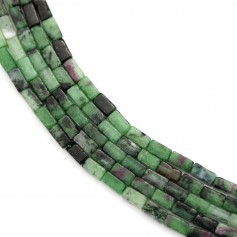 Rubí Zoicita rectángulo 2x4mm x 39cm