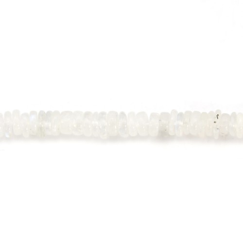 Moonstone rondelle heishi 5-6mm x 40cm