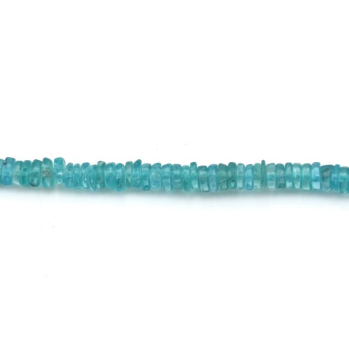 Apatite rondelle heishi 5-6mm x 40cm