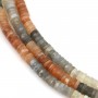 Moonstone multicolor rondelle faceted heishi 6-7mm x 40cm