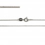 Chaîne maille carré 0.7mm en Argent 925 rhodié x 40cm