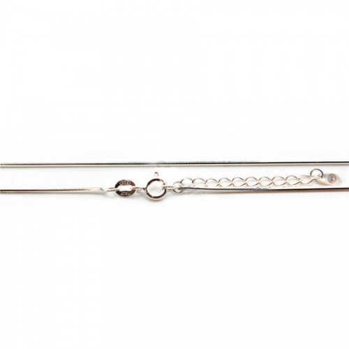 Schlangenkette facettiertes Silber 925 0.9mm x 45cm