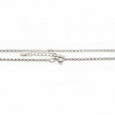 Chaîne maille jaseron rond 2mm en argent 925 x 45cm