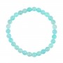 Bracelet Amazonite du Pérou rond 6mm - Elastique x 1pc