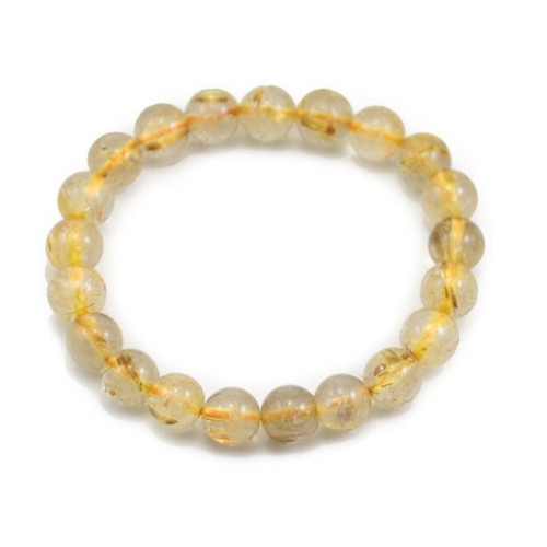 Bracelet Quartz rutile rond 8-9mm